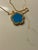 Metal Turquoise Pendant Set, 3 Pieces For Sale - Image 7 of 7
