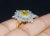 Early 21st Century GIA Certified Natural 6.1CTS VS F Diamond 18K Solid Gold Yellow Ceylon Sapphire Ring, size 6.25 For Sale - Image 5 of 5