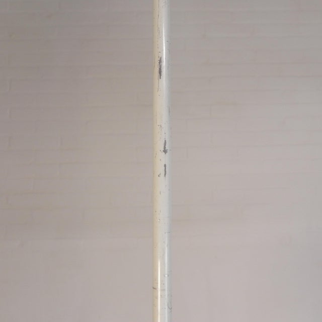 Vintage School Lamp with White Frosted Glass Shade, 1950s For Sale - Image 11 of 14