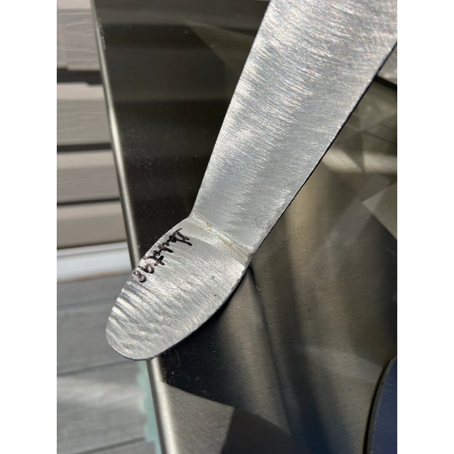 1980s 1980 Postmodern Fred Gartboz Aluminum Woman Body Magazine Rack For Sale - Image 5 of 7