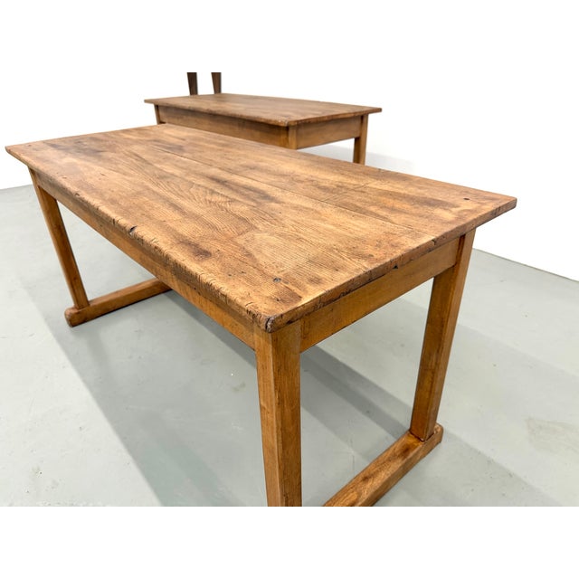 1950s Vintage Beech Community Tables, 1950s, Set of 2 For Sale - Image 5 of 18