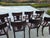 Vintage Klismos Style Solid Walnut Dining Chairs - Set of 10 For Sale - Image 16 of 17