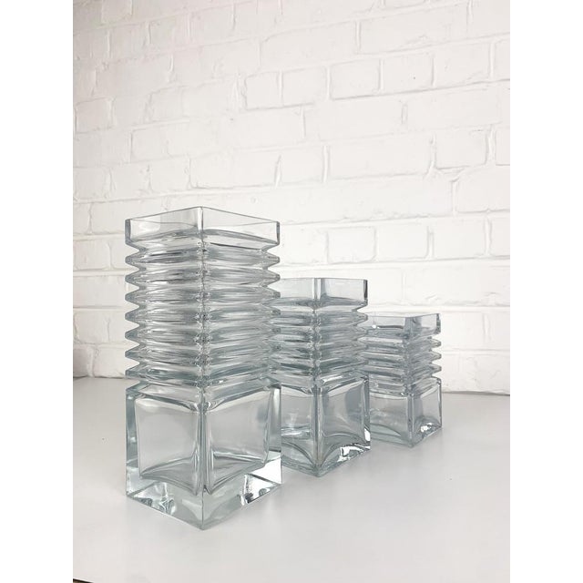 Accordion Vases by Tamara Aladin for Riihimäki Lasi, Finland, 1971, Set of 3 For Sale - Image 10 of 15