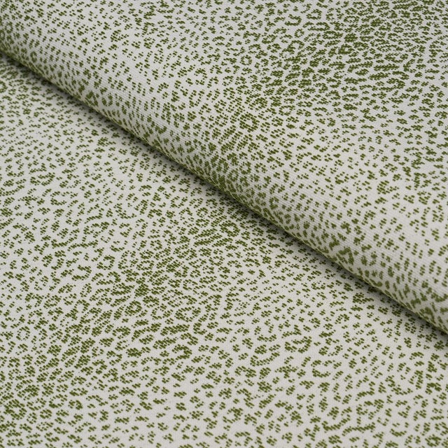 Schumacher Schumacher Mini Leopard Outdoor Fabric In Green For Sale - Image 4 of 6
