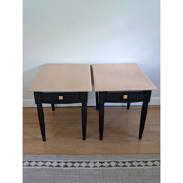 This pair of end tables was made by Ethan Allen as part of their American Dimensions collection in the 1990's. Made of...