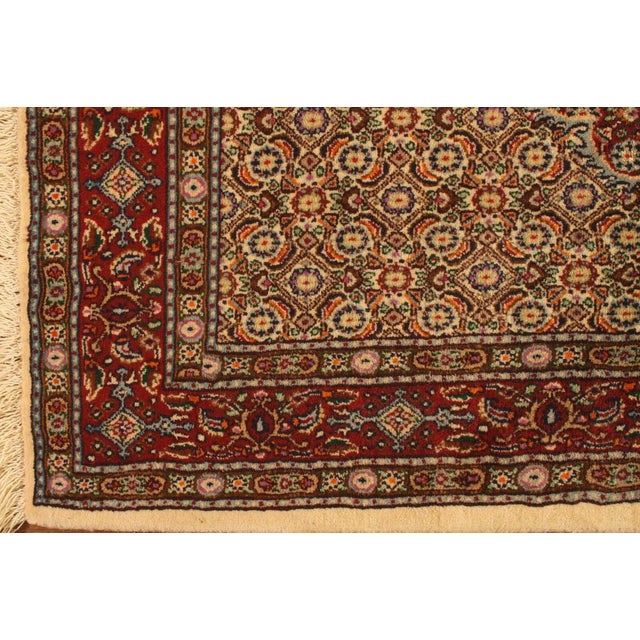 Hand-Knotted Middle Eastern Wool Bridge Rug For Sale - Image 5 of 8
