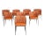 Showroom Sample Set of 8 Faux Leather Milano Dining Chairs in Orange and Black For Sale