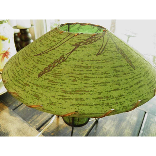 Green 1950s Atomic Mid-Century Modern Ufo Saucer Shade Table Lamp For Sale - Image 8 of 13