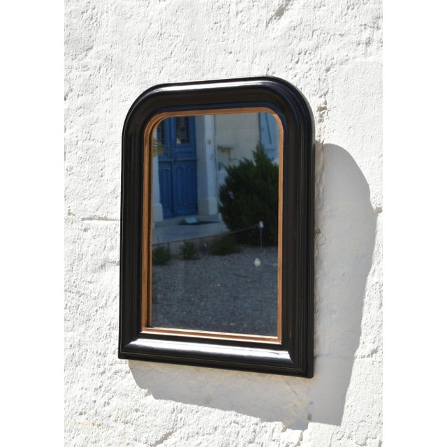 Antique Louis Philippe Ebonised and Gilt Mirror For Sale - Image 3 of 8