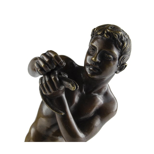 Late 19th Century Late 19th-Century Belle Époque Bronze Fisherman Sculpture by the Author Vincenzo Gemito, Italy For Sale - Image 5 of 9