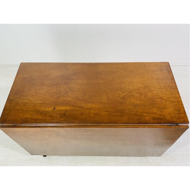 Wood Antique Rectangular Federal Mahogany Drop Leaf Dining Table For Sale - Image 7 of 12