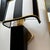 Wood An Elegant 1980s Art Deco Style Black Painted Wood and Brass Italian Wall Sconce For Sale - Image 7 of 12