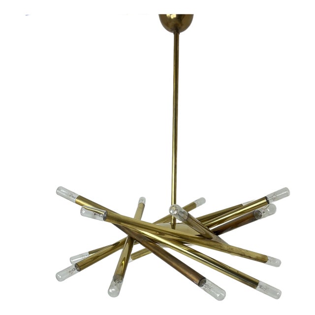 Sputnik Brass Pendant from Stilnovo, 1960s For Sale