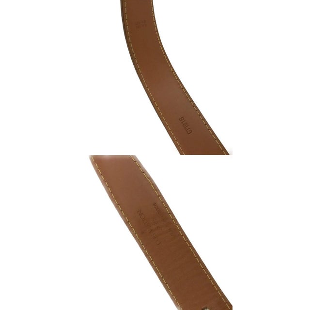Brown 1990s Louis Vuitton Epi Ceinture Brown Leather Belt (27"-30") For Sale - Image 8 of 11