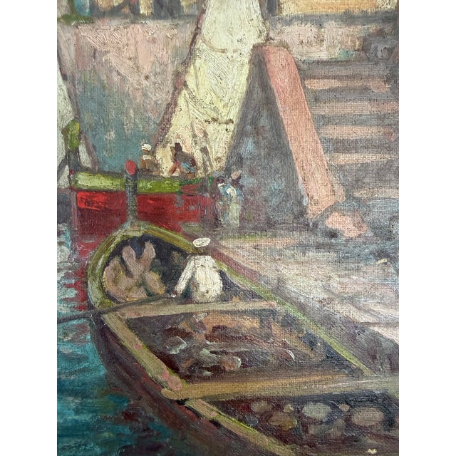 Early 20th Century Late Impressionist Italian Canal For Sale In Boston - Image 6 of 10