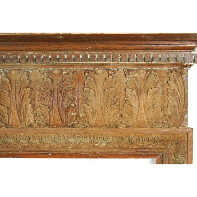 Antique Georgian Wooden Fireplace Mantel For Sale - Image 6 of 10