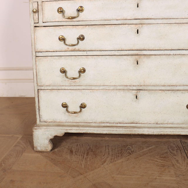 English Painted Oak Bureau For Sale - Image 9 of 12