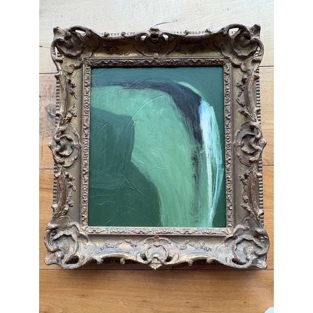 Contemporary 2024 Amanda Carol Collection Green Abstract Oil Painting in Fine French Antique Frame For Sale - Image 3 of 16