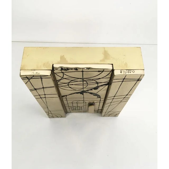 Walter Valentini, Abstract Sculpture: City of the Sun, 1980, Bronze For Sale - Image 6 of 11