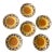 Vintage Italian Handpainted Yellow Miniature Bowls- Set of 6 For Sale