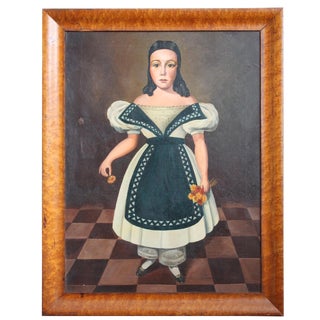 Spanish Colonial Painting of a Girl For Sale