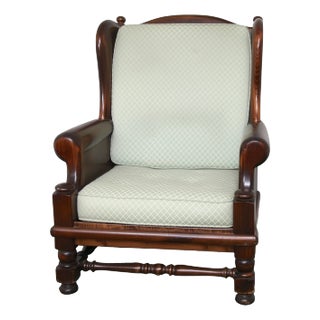 1980s Oak Ethan Allen Morris Side Chair - Refinished For Sale