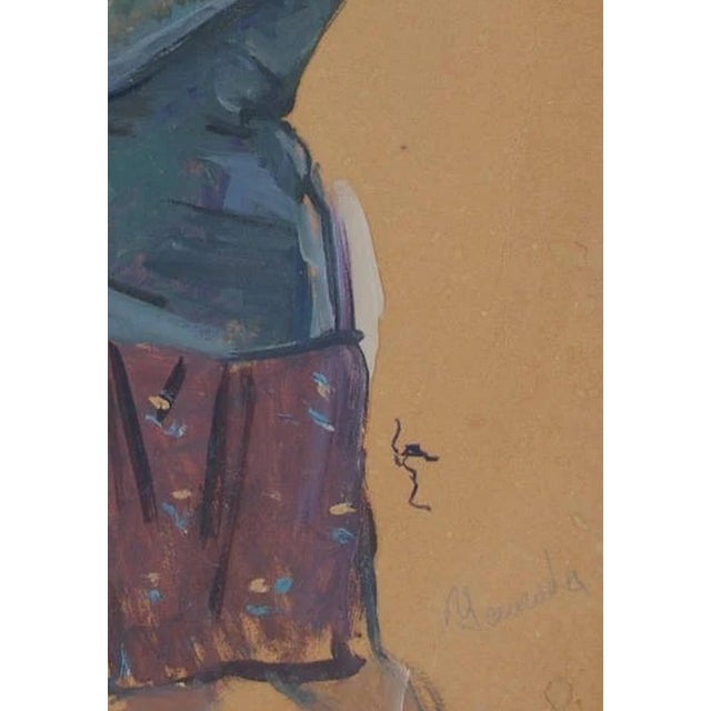 1970s Oil Painting: Ukrainian Girl Portrait, Socialist Realism Art 68-47 For Sale - Image 6 of 6