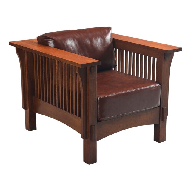 Craftsman Crofter Mission Style Arm Chair - Chestnut For Sale