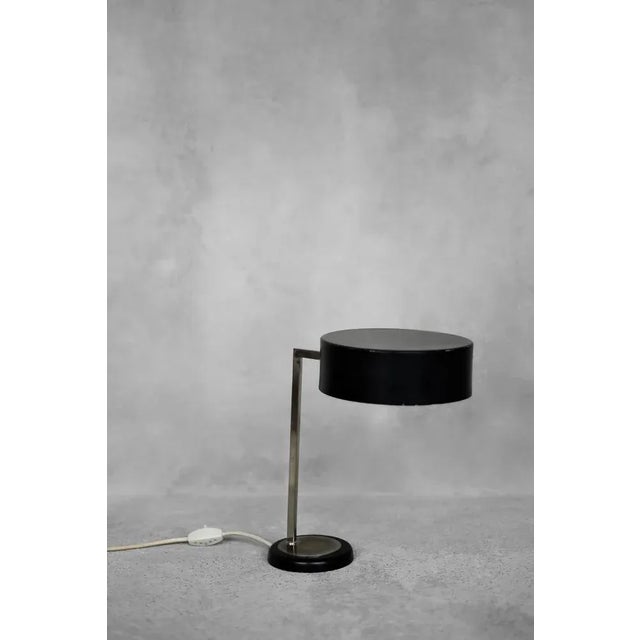 Mid-Century German Modern Minimalist Black Metal Desk Lamp, 1960s For Sale - Image 10 of 10