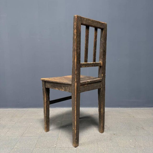 Brown Farmhouse Dining Chair in Wood For Sale - Image 8 of 14