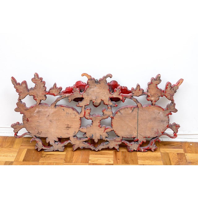 Vintage Decorative Chinese Hanging Carved Wooden Panel For Sale - Image 11 of 11