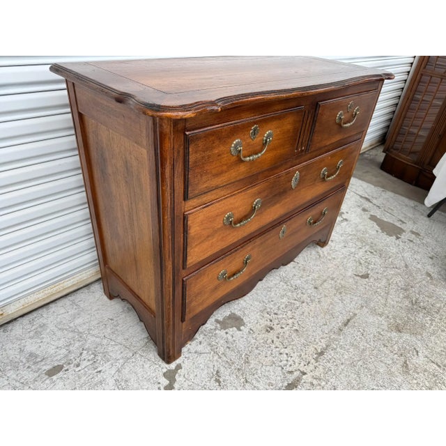 Vintage Hekman Walnut 4 Drawer Commode For Sale - Image 11 of 16