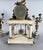 Neoclassical Louis XVI style mantel clock and floral candelabra. For Sale - Image 3 of 9