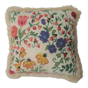 Vintage Mid-Century Crewelwork Pillow