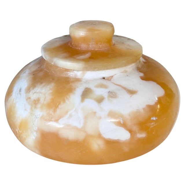 Beige Box Vide Poche in Onyx with Beige Lid, France, 1970s For Sale - Image 8 of 8