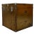 1960's Hollywood Regency Patinated Brass Campaign Cube Trunk For Sale