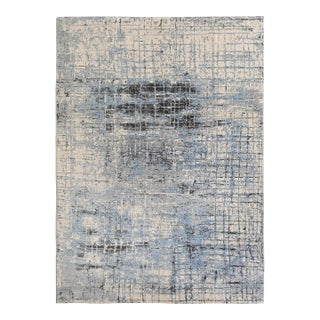 Hand Knotted Borderless Modern Rug. 10' X 14' For Sale