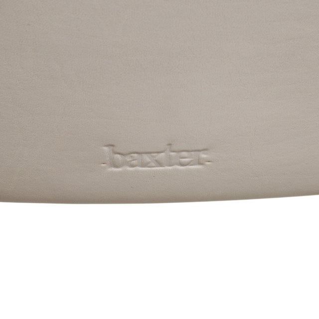 Beige Leather Paloma Chairs in Beige and Chrome from Baxter, Set of 8 For Sale - Image 8 of 13