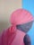Textile "Sitting Woman in Pink," Oil on Canvas, Benada Oduma For Sale - Image 7 of 9