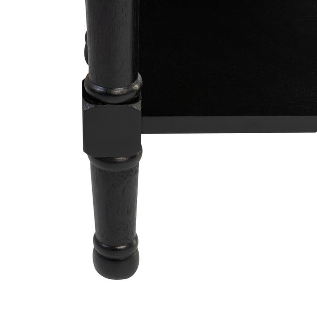 Wood Peyton 1 Drawer Accent Table in Black For Sale - Image 7 of 10