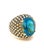 Gemstone Bochic "Orient" Vintage Natural Yellow Sapphire & Blue Topaz Ring Set 18K Gold & Silver For Sale - Image 7 of 8