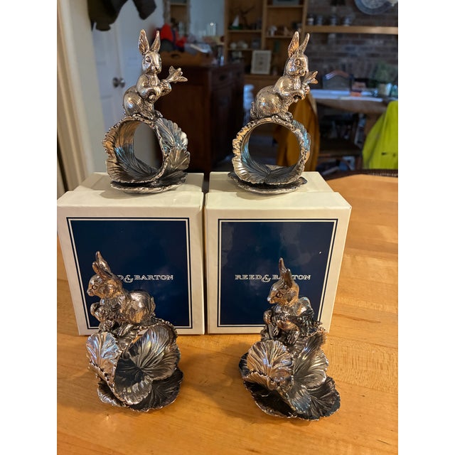 Reed & Barton Silverplate Rabbit Napkin Ring For Sale - Image 9 of 9