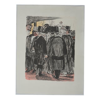 Kees Van Dongen, Top Hat and Frock Coat, Lithograph For Sale