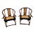 Palecek Chinoiserie Ming Style Bamboo Rattan Club Armchairs - a Pair For Sale