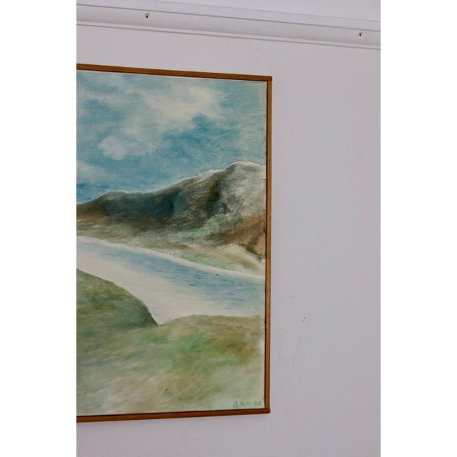 A. Alm, Landscape, 1988, Oil on Canvas, Framed For Sale - Image 6 of 11