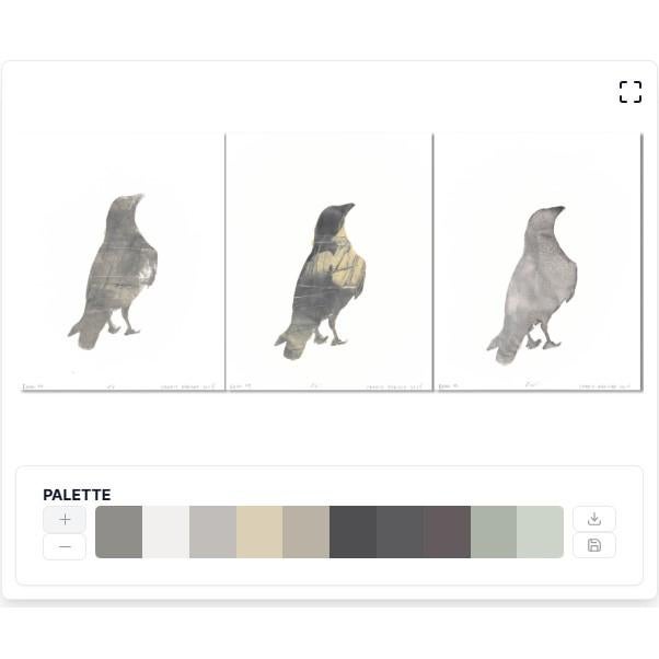 2020s Raven 06-08-09, Set of 3 8*10 Original Abstract Paintings by Carrie Bergey, White Black Grey Buff For Sale - Image 5 of 6