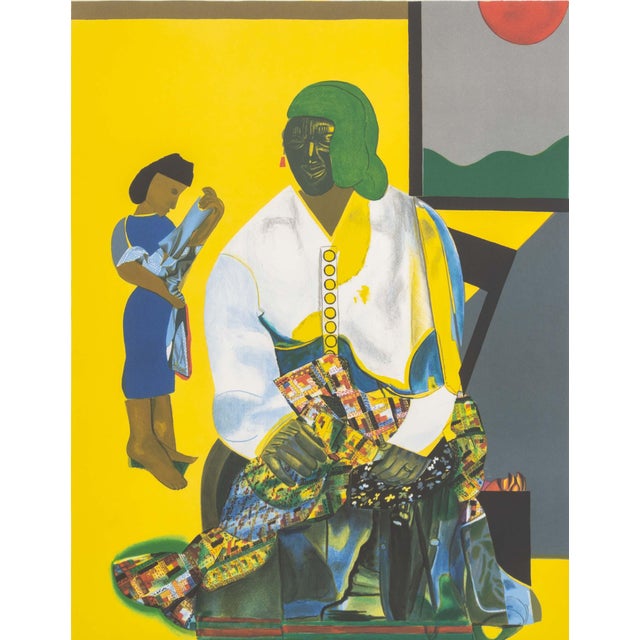 Romare Bearden (American, 1911-1988), "Mecklenburg Autumn", Lithograph in Colors, 1979, signed in pencil lower right,...