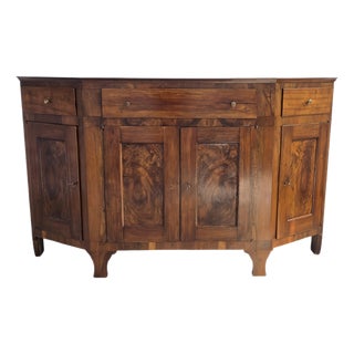 Large Antique Italian Walnut Sideboard, 1820 For Sale