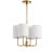 2020s Multi Shade Chandelier - Brass For Sale - Image 5 of 5