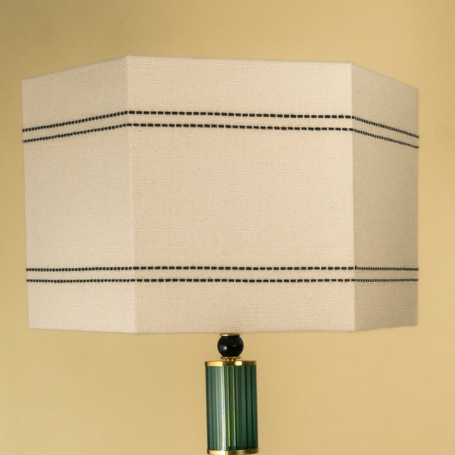 Mid-Century Modern Murano Glass Table Lamps with Grey Globes, 1980s, Set of 2 For Sale - Image 3 of 6